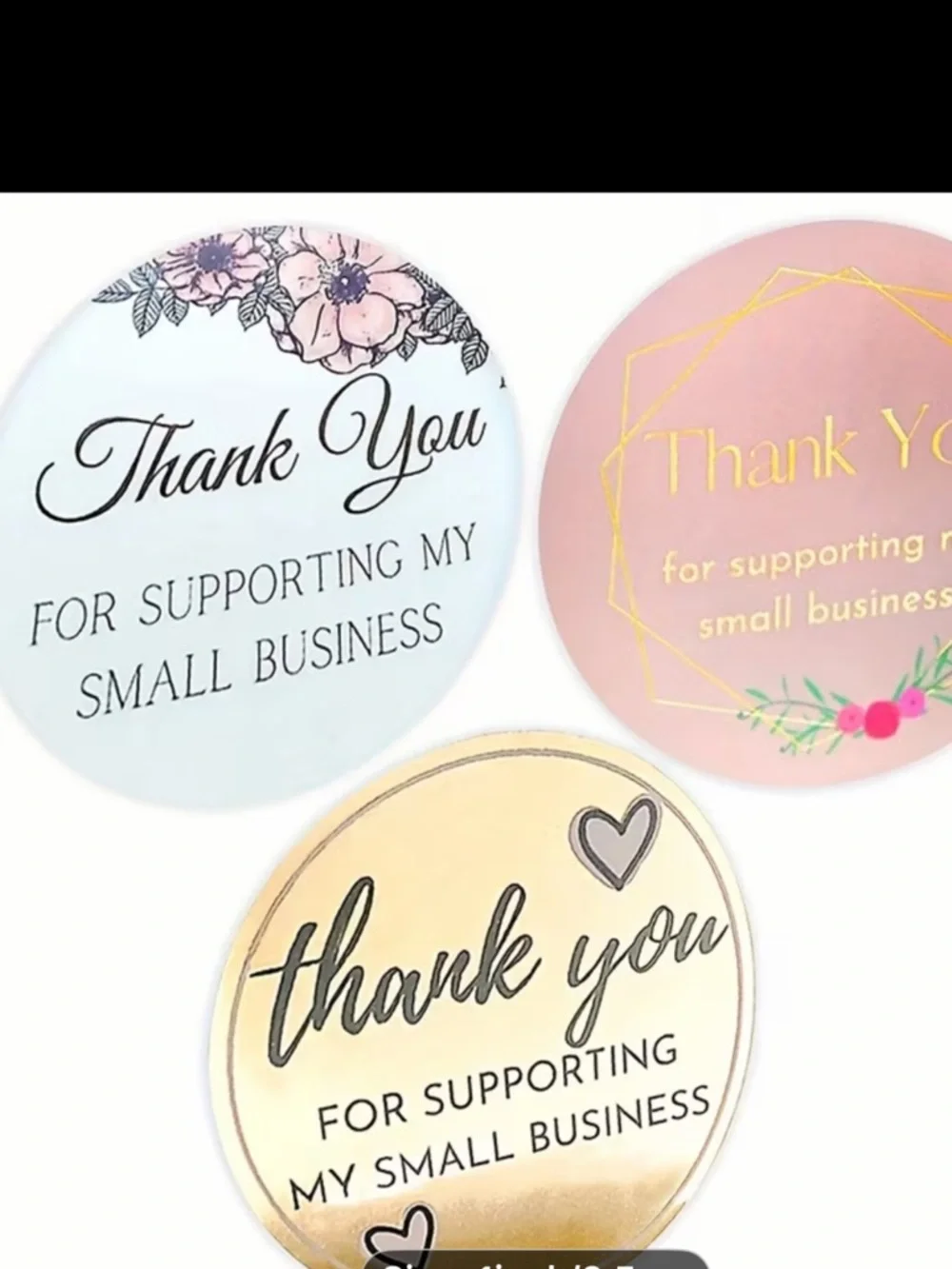 500pcs Thank You Small Business Sticker